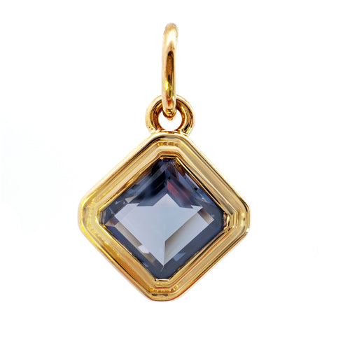 Square Fancy Cut Lavender Spinel Ceres Charm