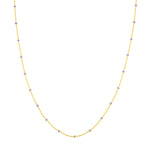 Lilac Enamel Beaded Chain Necklace