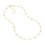 Multicolor Enamel Bead Necklace
