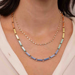 Silver Tile 29 Link Chain