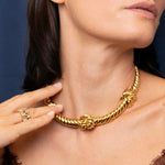 David Webb Knotted Rope Collar Necklace