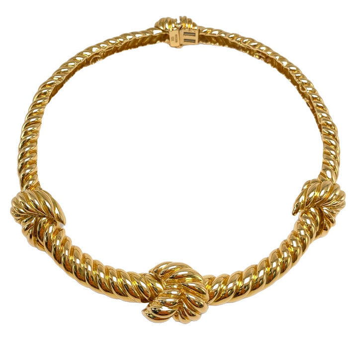 David Webb Knotted Rope Collar Necklace