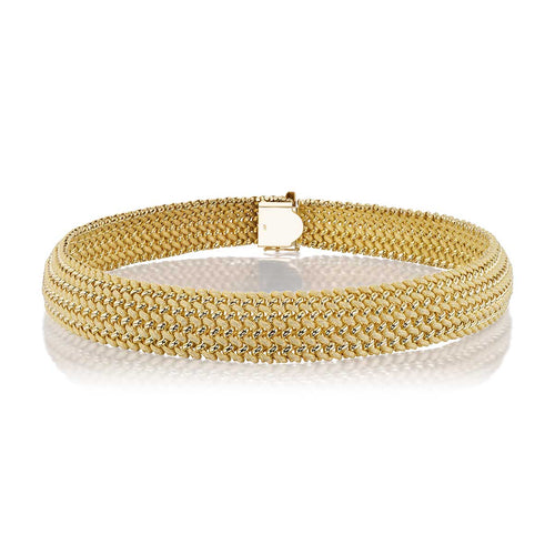 Wide Woven Collar Necklace