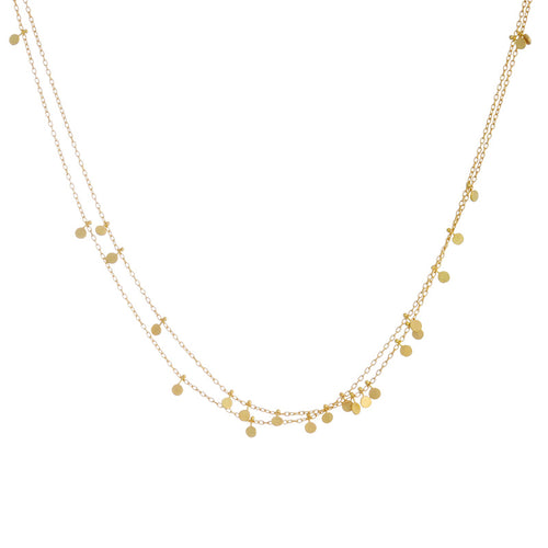 Tiny Dots Double Chain Necklace