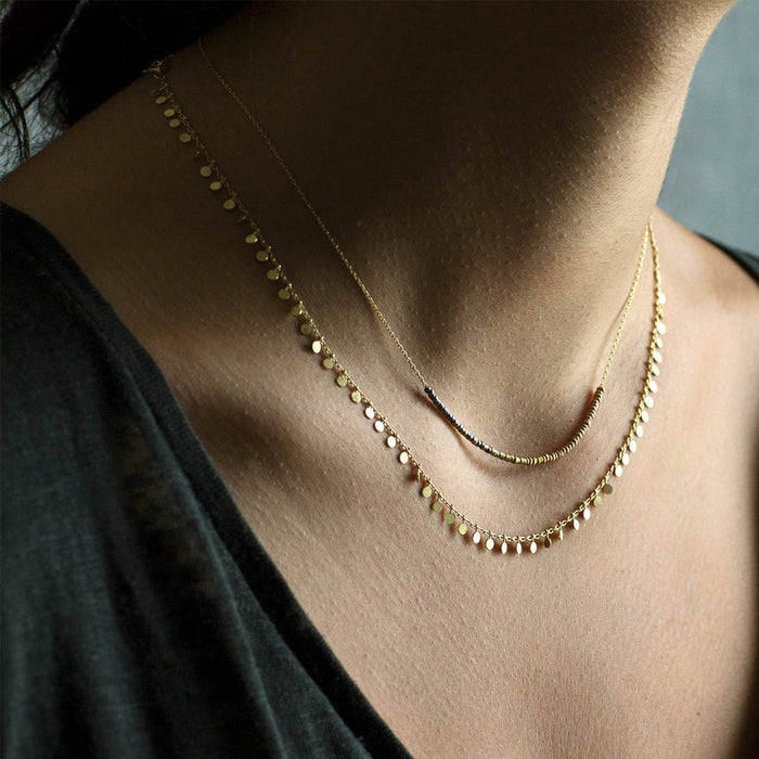 Evenly Dotted Collar Necklace