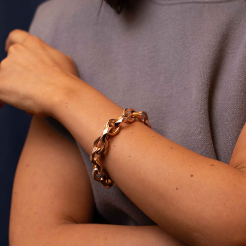 Faceted Oval Chain Bracelet Image 2