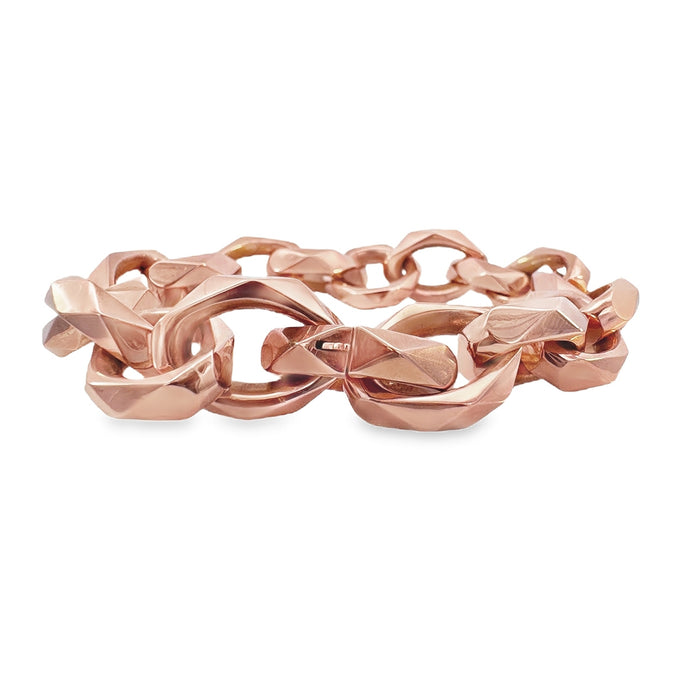 Faceted Oval Chain Bracelet