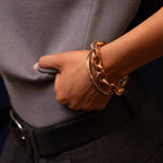 Faceted Oval Chain Bracelet