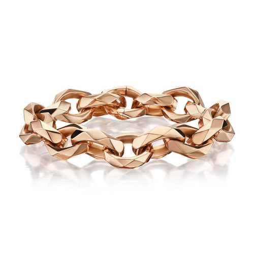 Faceted Oval Chain Bracelet