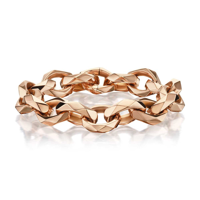 Faceted Oval Chain Bracelet