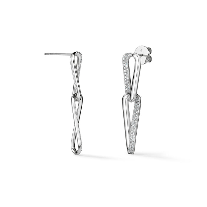 Inside/Out Flip Diamond Link Earrings