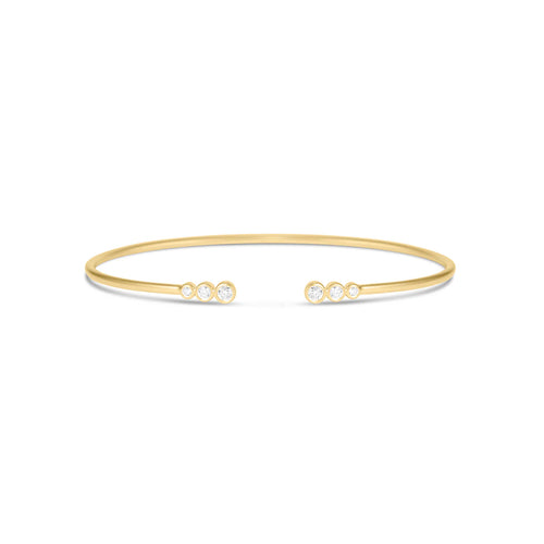 Trio Diamond Bezel Cuff