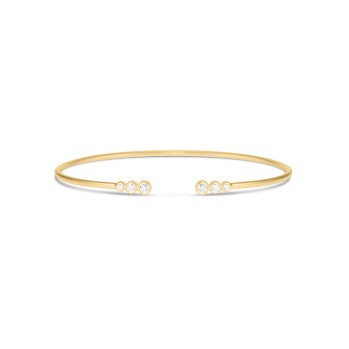 Trio Diamond Bezel Cuff