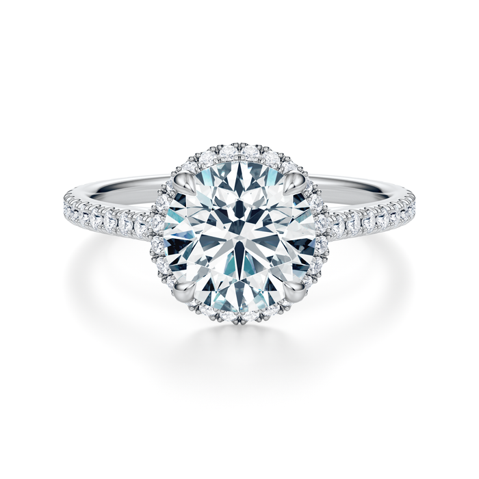 Essex Pavé Halo Engagement Ring Setting