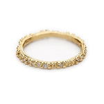Diamond Double Beaded Wedding Band