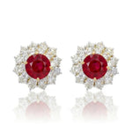 Ruby and Diamond Earrings
