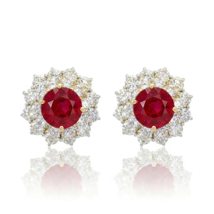 Ruby and Diamond Earrings