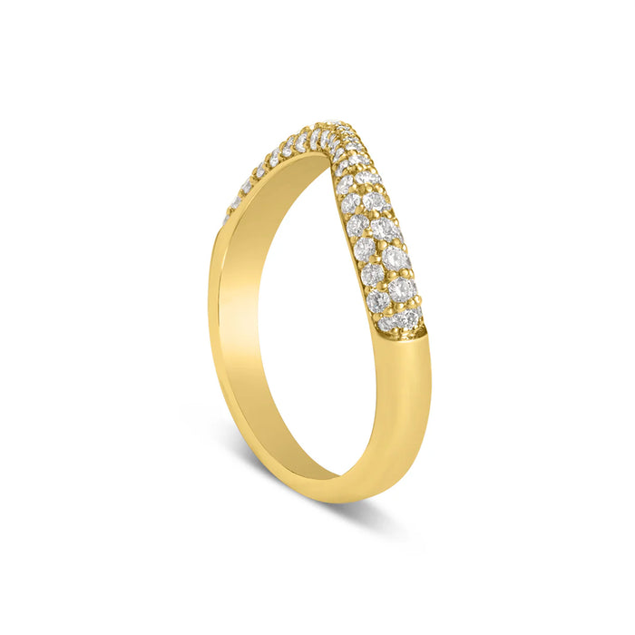 Diamond Pave Wavy Ring