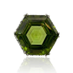 Peridot and Diamond Cocktail Ring