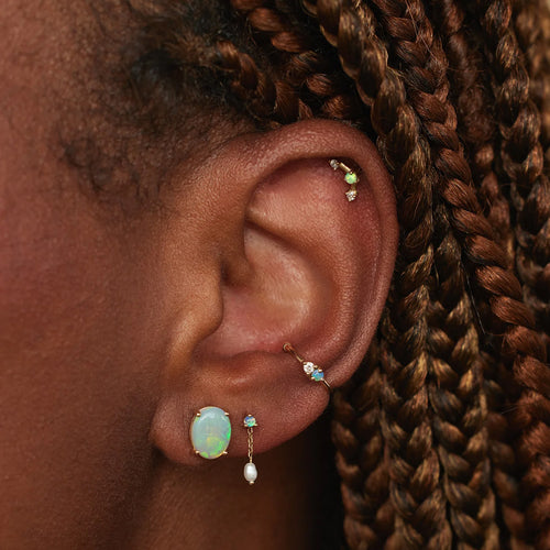 XL Opal Stud Earrings Image 2