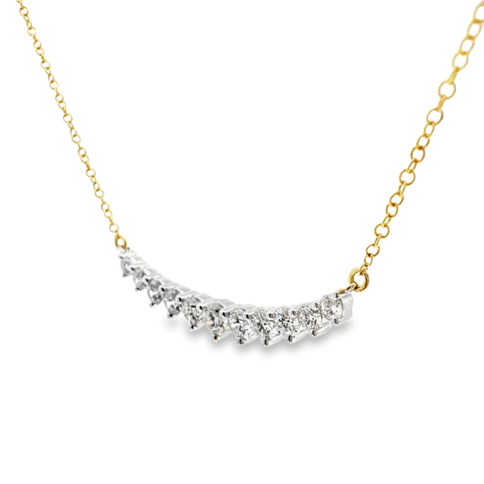 Diamond Curved Bar Necklace