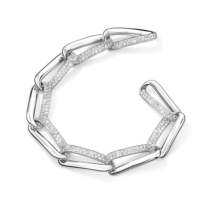 Inside/Out Diamond Link Bracelet