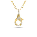 Pavé Diamond Lobster Clasp Necklace