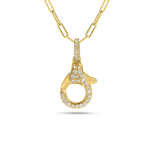Pavé Diamond Lobster Clasp Necklace
