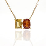 Zircon & Diamond Toi et Moi Pendant