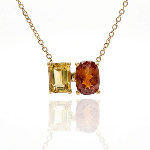 Zircon & Diamond Toi et Moi Pendant