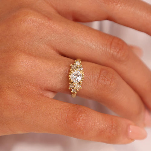 Antique Diamond Encrusted Engagement Ring Image 2