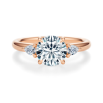 Ann Three-Stone Diamond Engagement Ring Setting