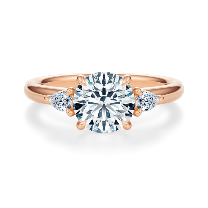 Ann Three-Stone Diamond Engagement Ring Setting