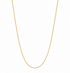 14K Yellow Gold 1.3mm Wheat Chain with Lobster Clasp.