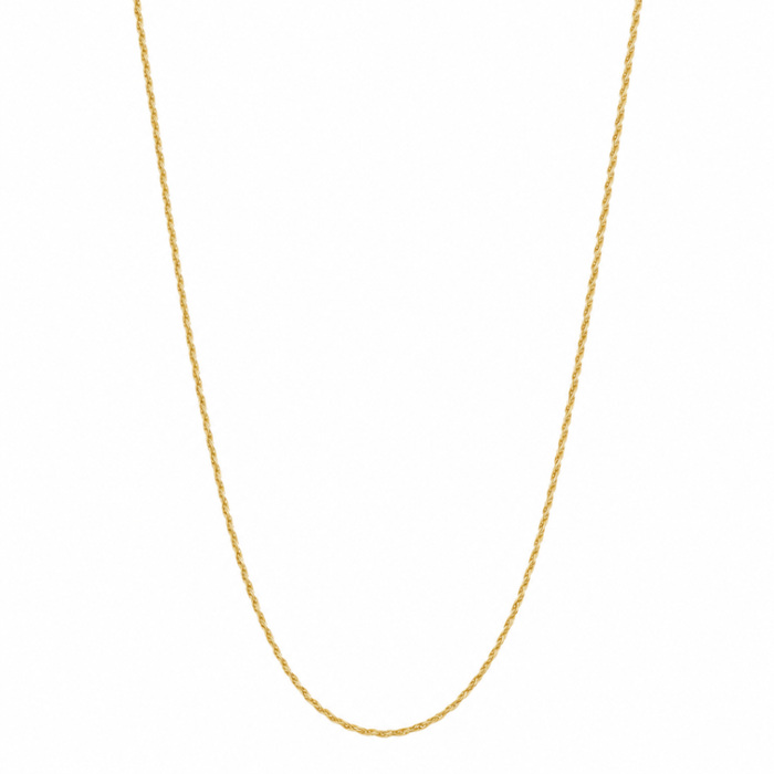 14K Yellow Gold 1.3mm Wheat Chain with Lobster Clasp.