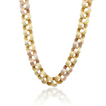 Tri-color Link Chain Necklace