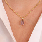Peach Tourmaline Necklace Charm