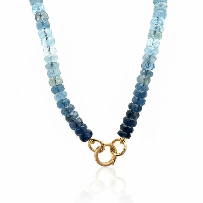 Aquamarine Bead Strand Necklace