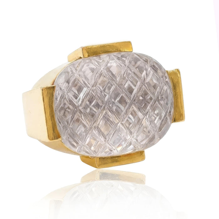 David Webb Crystal Pool Statement Ring