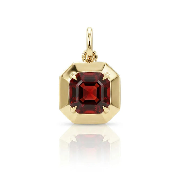 Rhodolite Garnet "Rose" Frame Charm