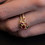 Ruby and Pink Sapphire Eternity Band