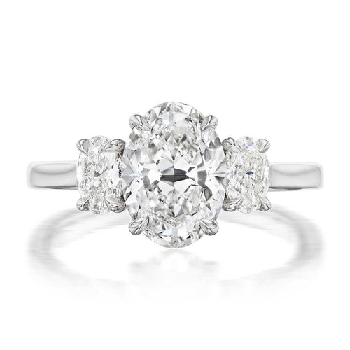 Carlyle 2.01ct Oval Cut Diamond Engagement Ring Image 2