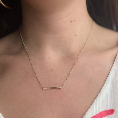 Diamond Bar Necklace Image 2