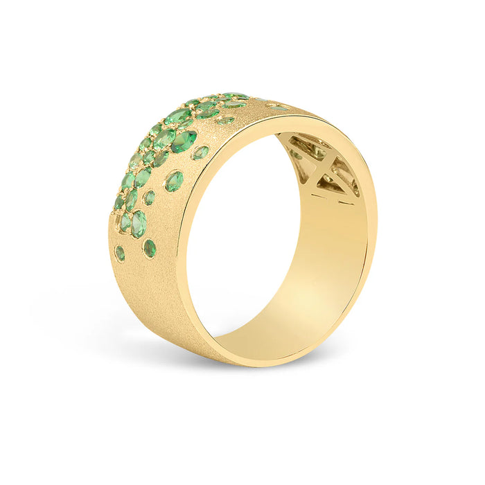 Scattered Tsavorite Cigar Band