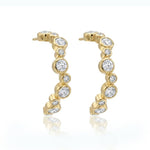 Bubble Diamond Hoop Earrings