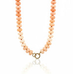 Peach Opal Bead Strand Necklace
