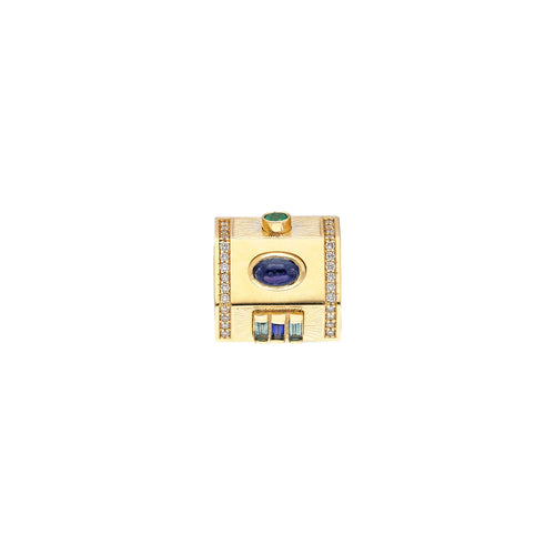 Yari “Tesoro” Nugget Charm Pendant - Multi-Shaped Gemstones