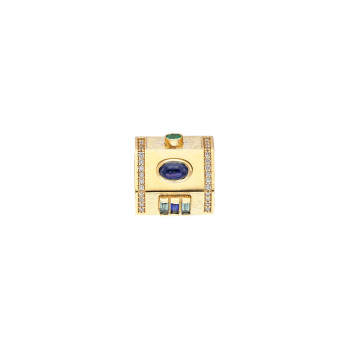 Yari “Tesoro” Nugget Charm Pendant - Multi-Shaped Gemstones