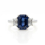 Sapphire & Diamond 3-Stone Statement Ring
