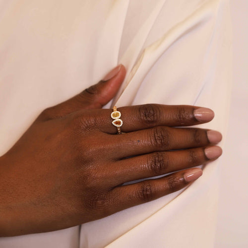 Oval and Pear Diamond Ring Image 2